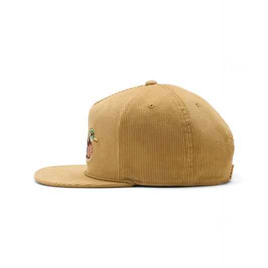 Corduroy Flat Brim Rope Hat