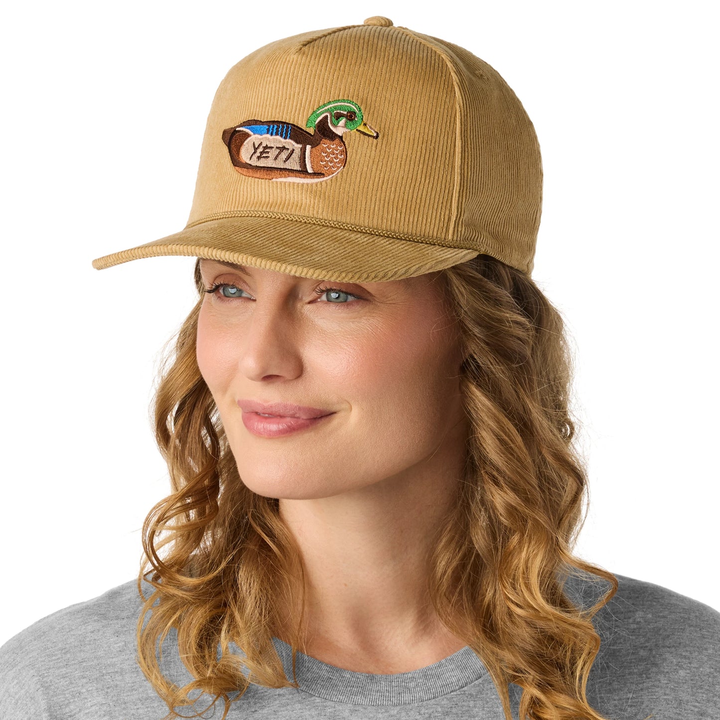 Corduroy Flat Brim Rope Hat