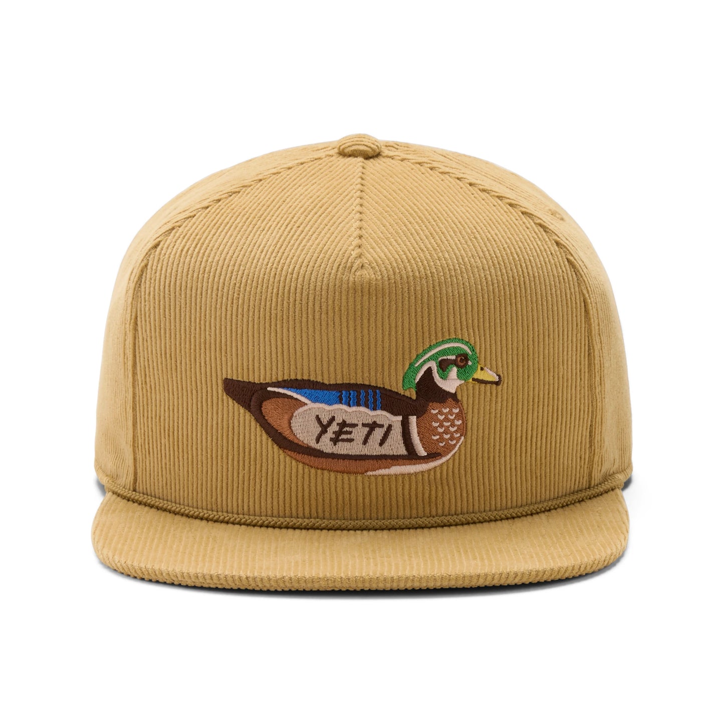 Corduroy Flat Brim Rope Hat