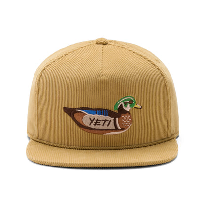 Corduroy Flat Brim Rope Hat