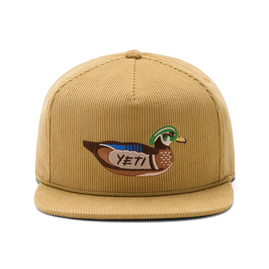 Corduroy Flat Brim Rope Hat