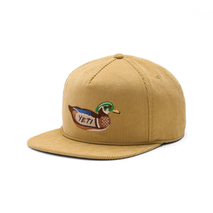 Corduroy Flat Brim Rope Hat